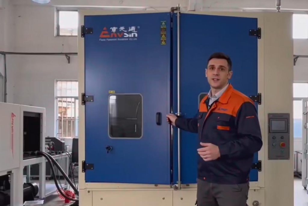 oin Envsin senior technician Simon as he walks through our industry-leading Rain Test Chamber